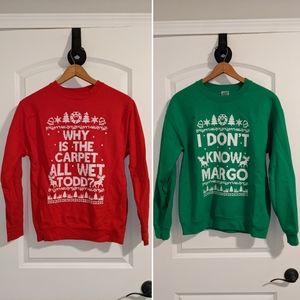 Christmas Vacation Movie Quote Crewnecks (set of 2)